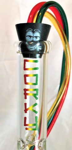 CORKY 18" Rasta Beaker WaterPipe with FREE InstaHookah